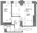 Idealer Grundriss und Hofruhelage - Schöne 2 Zimmerwohnung nahe Familienplatz! - Grundriss