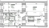 Sanierungsbedürftige 3 Zimmer Altbauwohnung mit Potenzial in der Clusiusgasse! - Grundriss