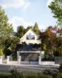Kurz vor der Fertigstellung - LUXUSVILLA MIT POOL, LIFT & WELLNESS - Zeitlose Architektur für höchste Ansprüche - Visualisierung Hausansicht